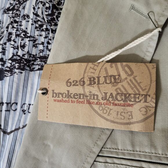 NWT Size 50 Long Men's tan sport coat blazer jacket By 626 Blue Vintage Surplus - Picture 2 of 7